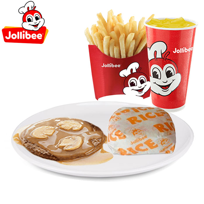 1 pc Burger Steak with Fries and Drink